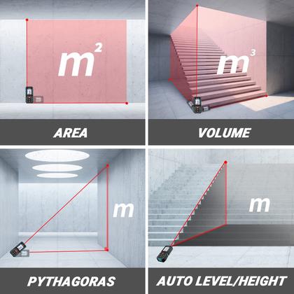 Imagem de Ferramenta de medição a laser MileSeey G2 100m com sensor de ângulo