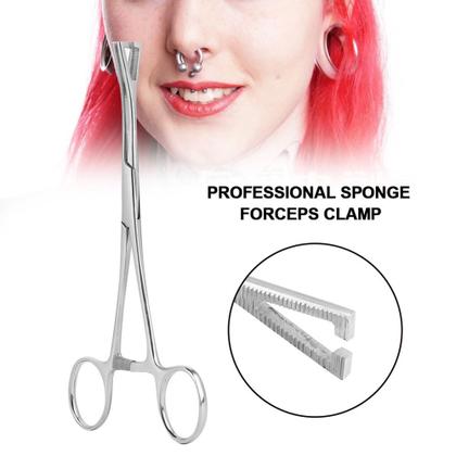 Imagem de Ferramenta de piercing corporal, pinça de ouvido, lábio e um