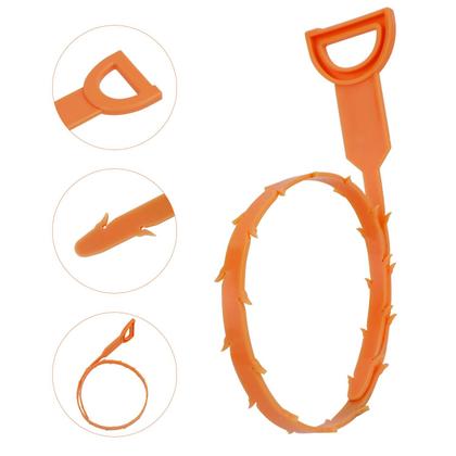 Imagem de Ferramenta de remoção de entupimentos de drenagem Amazon Basics com 5 de plástico e 1 de aço inoxidável