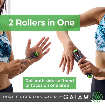 Imagem de Ferramenta de rolo de massagem manual de dupla face Gaiam para massageador de dedos