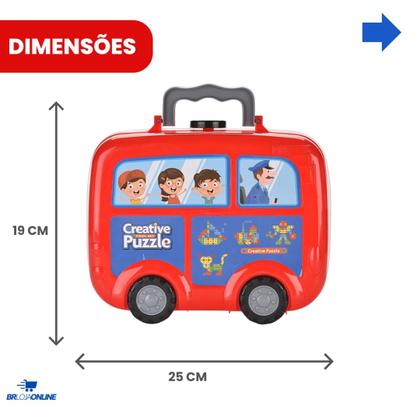 Imagem de Ferramenta Maleta Criativa Quebracabeça Para Crianças Com Furadeira Elétrica Brinquedo Parafusos