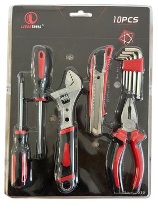 Imagem de Ferramenta manual profissional Chave Inglesa Fenda Philips Allen Alicate Estilete Jogo 10 peças