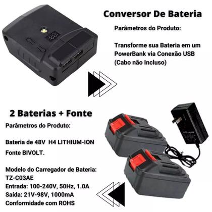 Imagem de Ferramenta Multifuncional 21V Brushless Profissional 16+2 Parafusadeira com 2 Maletas