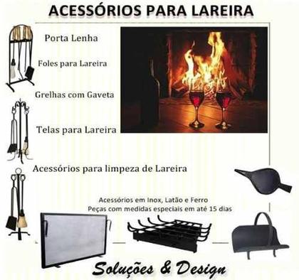 Imagem de Ferramenta P/ Limpeza De Lareira Acessórios com Cabo Madeira