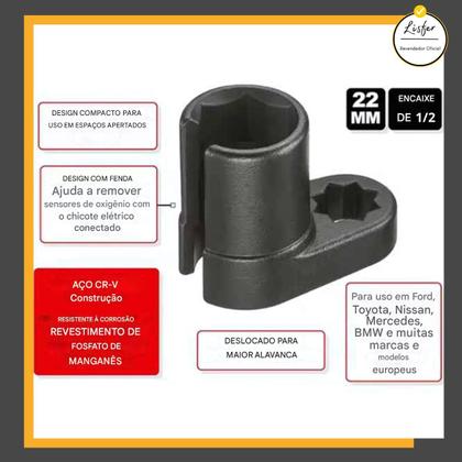 Imagem de Ferramenta P Soltar Sonda Lambda 22mm 1/2 Catalisador Lisfer