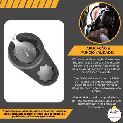 Imagem de Ferramenta P Soltar Sonda Lambda 22mm 1/2 Catalisador Lisfer