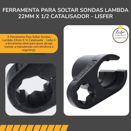 Imagem de Ferramenta P Soltar Sonda Lambda 22mm 1/2 Catalisador Lisfer