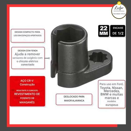 Imagem de Ferramenta P Soltar Sondas Lambda 22mm 1/2 Catalisador Loxer