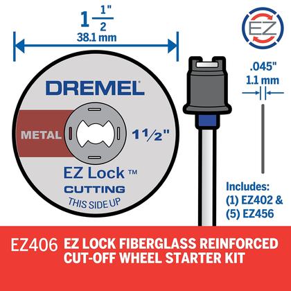 Imagem de Ferramenta rotativa Dremel EZ406-02 Kit inicial EZ-Lock com acessórios