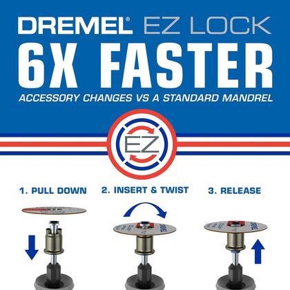 Imagem de Ferramenta rotativa Dremel EZ406-02 Kit inicial EZ-Lock com acessórios