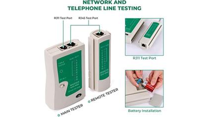 Imagem de Ferramentas Instalação Rede Kit Testador Cabo Lan Rj45 Rj11
