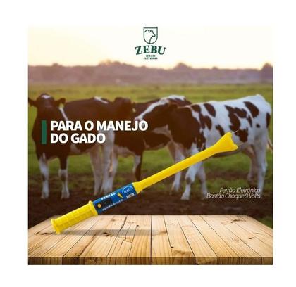 Imagem de Ferrão Eletrônico Recarregável Choque Animais Bastão Picana Elétrica Gado Zebu