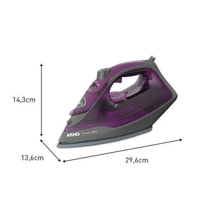 Imagem de Ferro A Vapor Arno Powergliss Base Xglide Fpo1 Roxo