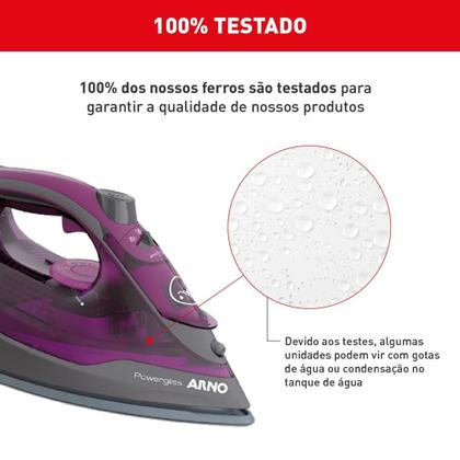 Imagem de Ferro A Vapor Arno Powergliss Base Xglide Fpo1 Roxo