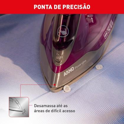 Imagem de Ferro A Vapor Arno Powergliss Base Xglide Fpo1 Roxo
