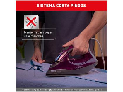 Imagem de Ferro a Vapor Arno Powergliss com Base XGlide