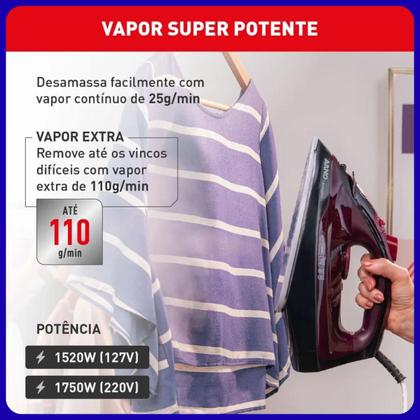 Imagem de Ferro A Vapor Arno Ultragliss Base Durilium Airglide Fmv 127