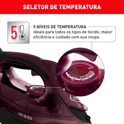 Imagem de Ferro a Vapor Arno Ultragliss com Base Durilium Airglide FMV 220V