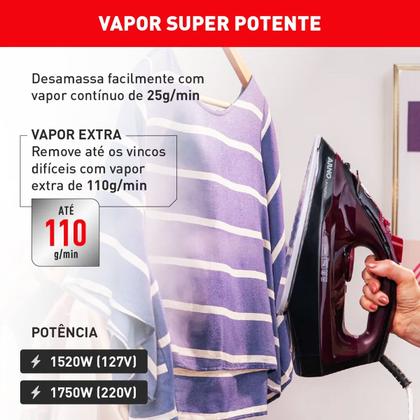 Imagem de Ferro a Vapor Arno Ultragliss com Base Durilium Airglide FMV 220V