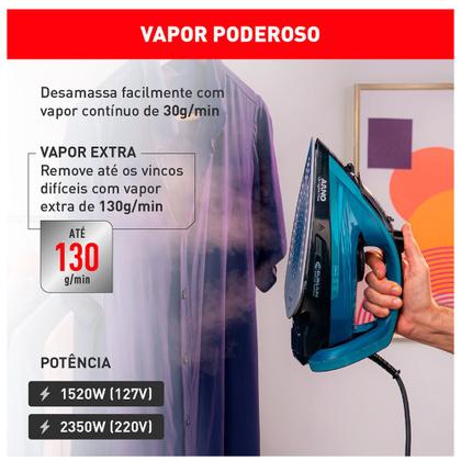 Imagem de Ferro a Vapor Arno Ultragliss Plus Azul - FMY
