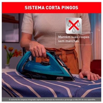 Imagem de Ferro a Vapor Arno Ultragliss Plus Azul - FMY