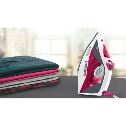 Imagem de Ferro a Vapor BLACKDECKER FX2200BR 1200W Antiaderente Vapor Extra e Spray Vertical Rosa 127V