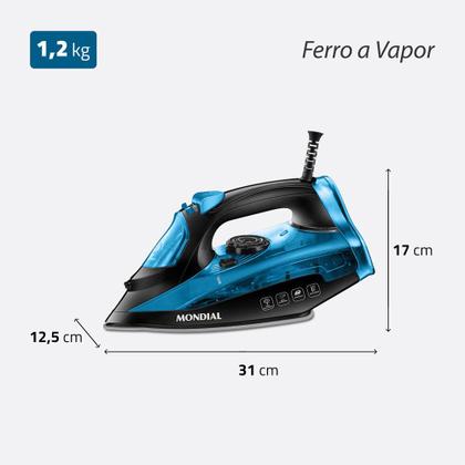 Imagem de Ferro a Vapor F-53 Base Cerâmica Diamante Mondial