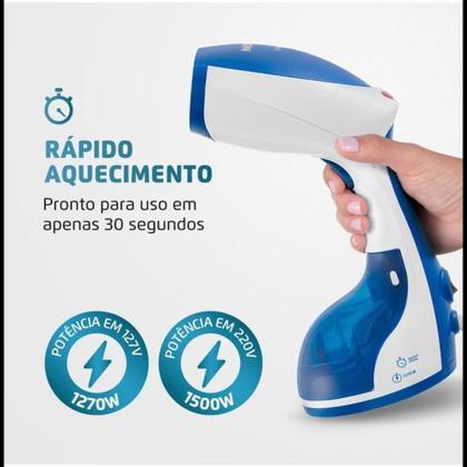 Imagem de Ferro a Vapor Portátil De Roupa Passadeira Sofá Curtinas Vaporizador Elétrico 110v 1100w