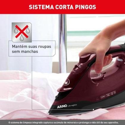 Imagem de Ferro A Vapor Ultragliss Base Durilium Airglide 1520W Vinho