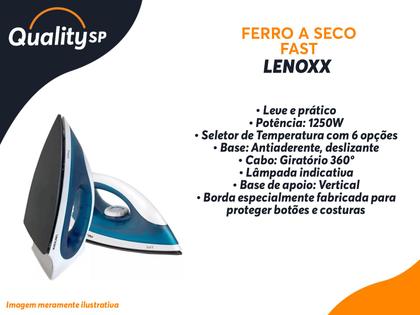 Imagem de Ferro De Passar A Seco Lenoxx Fast Pratic PFF603 1250w