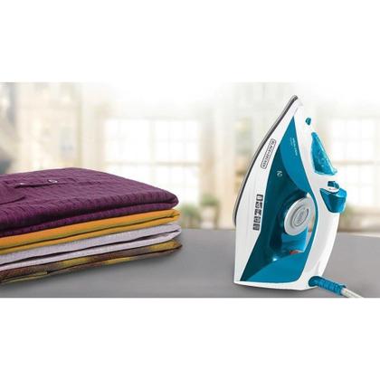 Imagem de Ferro de Passar a Vapor Black & Decker FX2100 com Base Antiaderente Azul
