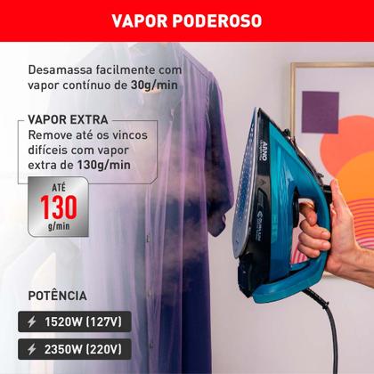 Imagem de Ferro De Passar a Vapor Ultragliss Plus Arno FMY Azul 127V