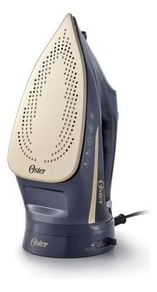 Imagem de Ferro De Passar Oster A Vapor Sem E Com Fio Base Cerâmica Azul 220v