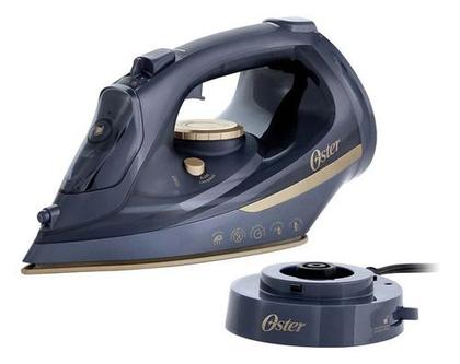Imagem de Ferro De Passar Oster A Vapor Sem E Com Fio Base Cerâmica Azul 220v