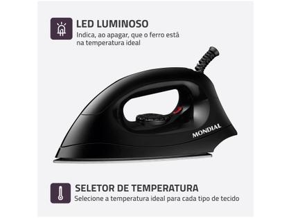 Imagem de Ferro de Passar Roupa a Seco Mondial FSN-55-B