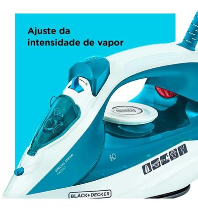 Imagem de Ferro de passar Roupa a vapor Blackdecker Fx2100 Antiaderente 127/110v