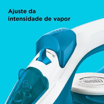 Imagem de Ferro de Passar Roupa a Vapor Com Base Antiaderente Cerâmica