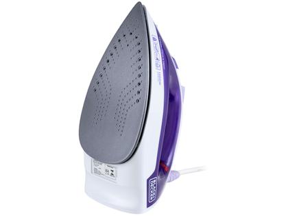 Imagem de Ferro de Passar Roupa a Vapor e a Seco Black+Decker FX1050 Branco e Roxo