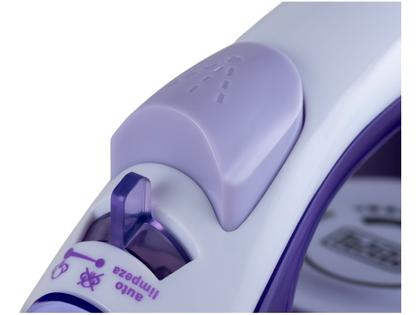 Imagem de Ferro de Passar Roupa a Vapor e a Seco Black+Decker FX1050 Branco e Roxo