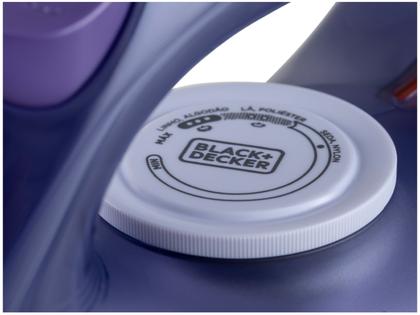 Imagem de Ferro de Passar Roupa a Vapor e a Seco Black+Decker FX2550 Roxo e Branco
