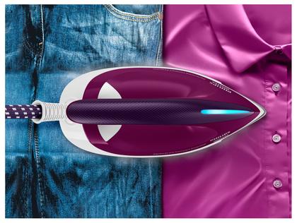 Imagem de Ferro de Passar Roupa a Vapor e a Seco Philips Walita Compact Essential PerfectCare Branco e Roxo GC6842/34
