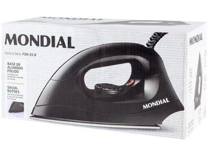 Imagem de Ferro De Passar Roupa Mondial A Seco 1000w FSN-55-B Preto Alumínio