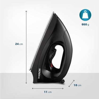 Imagem de Ferro de Passar Roupa Seco Mondial FSN55 Preto 127V