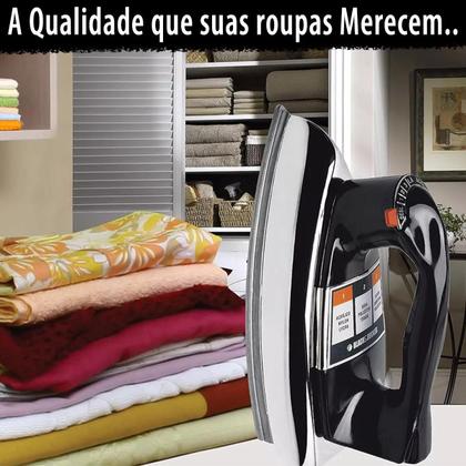 Imagem de Ferro De Passar Roupas A Seco Eletrico Preto Black Decker VFA1110 Leve Com Base Alumínio 1100w 127v