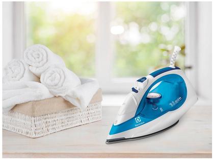 Imagem de Ferro de Passar Roupas a Vapor Electrolux 1500W Antiaderente Azul 127V