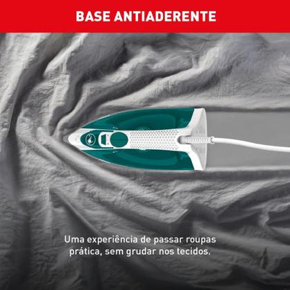 Imagem de Ferro De Passar Roupas a Vapor Elétrico Arno Steamgliss Base Antiaderente, Ponta de Precisão, 5 Temperaturas FSGP