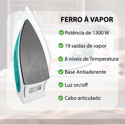Imagem de Ferro de Passar Seco Eletrico Roupa 127V Antiaderente Kian