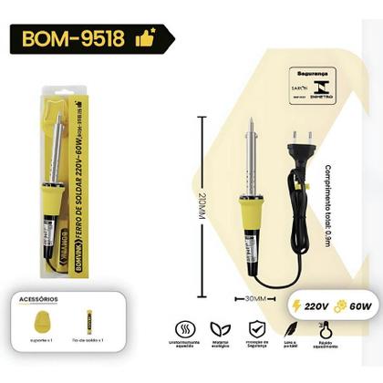 Imagem de Ferro De Solda 220V 60W Caneta Para Eletrônica
