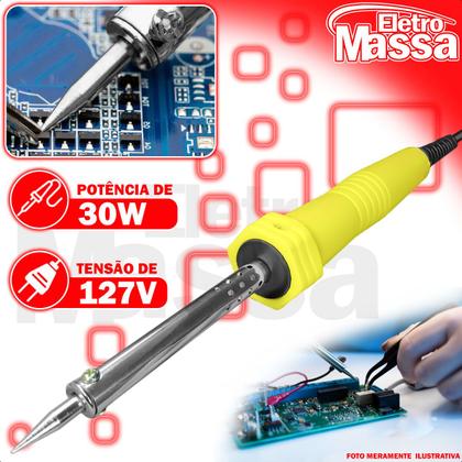 Imagem de Ferro De Solda 30w 127v Profissional Potente Com Suporte