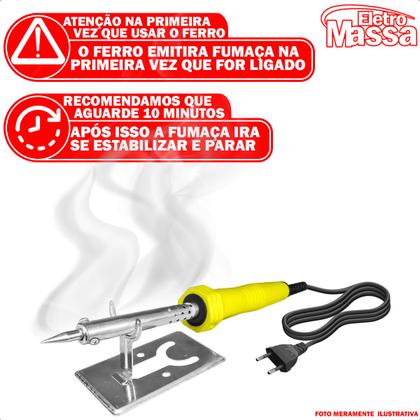 Imagem de Ferro De Solda 30w 127v Profissional Potente Com Suporte